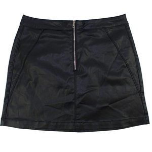 Biker Black Mini Skirt | Size 30 | Calvin Klein Jeans
